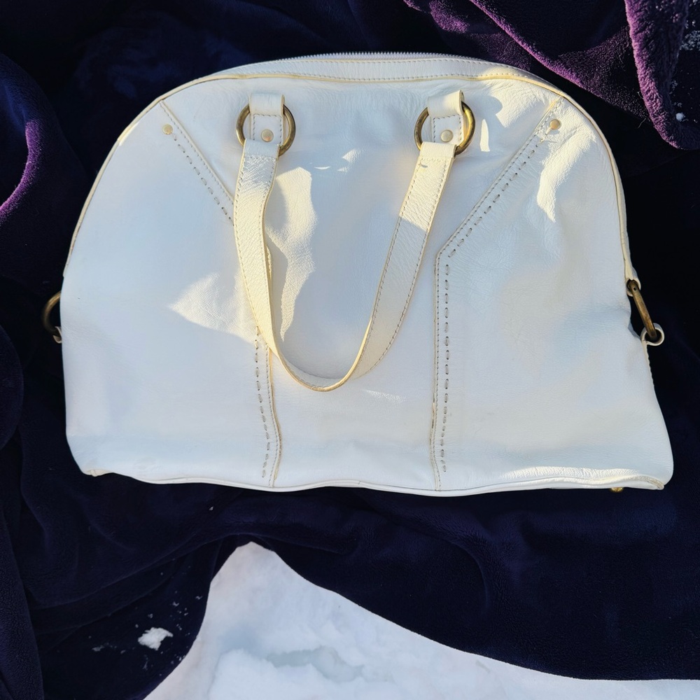 Vintage Yves Saint Laurent Leather Bag ✨ Rare | w/Lock & Keys | Paris Hilton Era - Picture 4 of 11